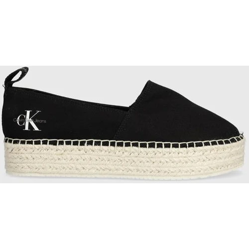 Calvin Klein Jeans Espadrile PLATFORM ESPADRILLE ML BTW črna barva