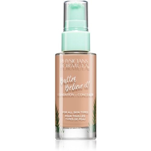 Physicians Formula Butter Belive It Tečni puder sa korektorom, Fair To Light, 30ml + Mineral Glow Pearls Bronzer, Translucent Slike