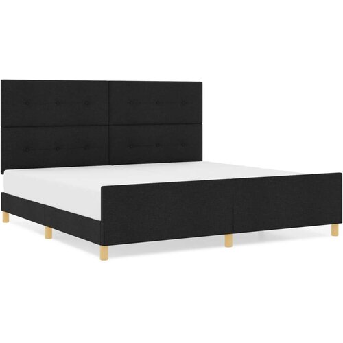 Krevet Crna 200x200 cm Tkanina Slike