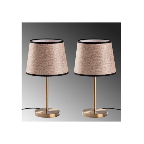 Opviq Set stonih lampi 5102, 21x21x39 cm, IP20, 2 komada, Srebrno-smeđa boja Slike