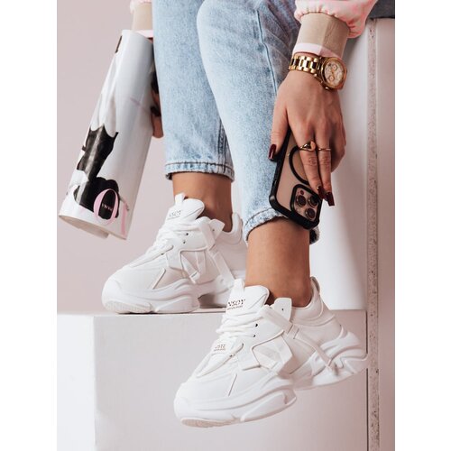 DStreet Sneakersy damskie na platformie VISTARUN białe Cene