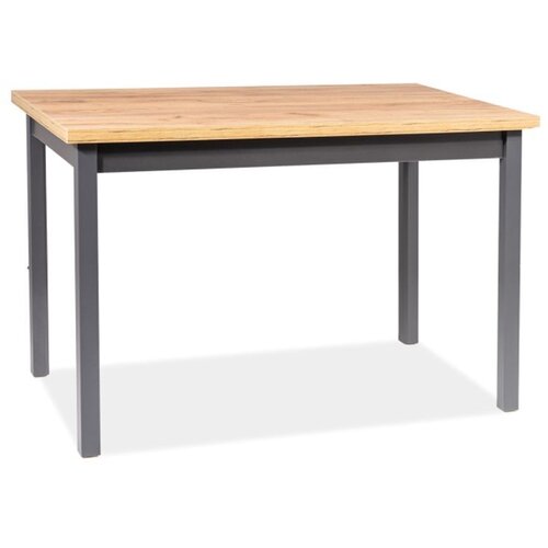  Stol ADAM 100x60 cm - laminirana ploča + MDF - hrast lancelot/crni Slike