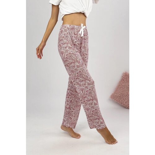 Dewberry 80156 Women Pyjama Bottom-BORDEAUX Slike