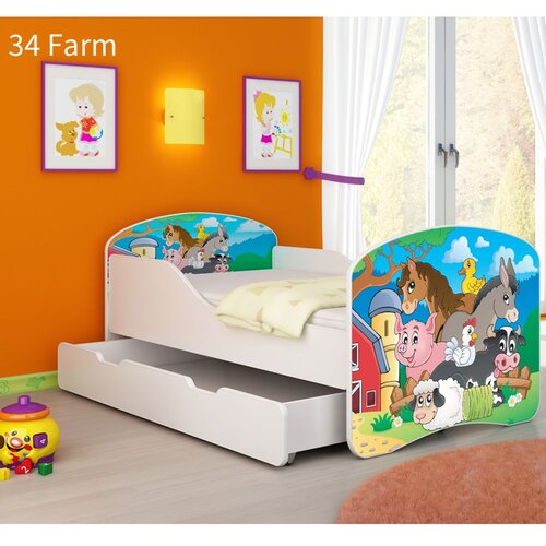 ACMA Dječji krevet s motivom + ladica 160x80 cm - 34 Farm Cene