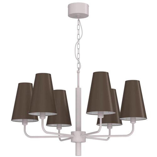  Luster na lancu TORTOLA 6xE14/15W/230V braon/krem Slike