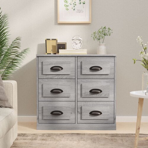 The Living Store Komoda siva sonoma 70x35,5x67,5 cm inženirski les - Komoda, (21503403) Slike