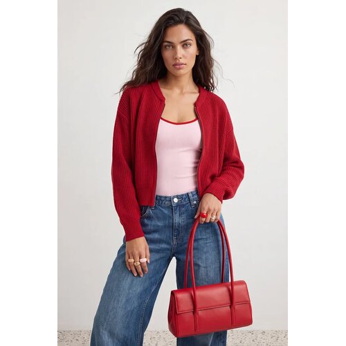 TRENDYOLMILLA Trendyol ženski duks Twoaw24Hi00153, tamnocrvena Cene