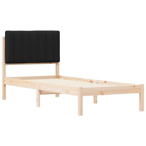  Krevetni okvir s tapiciranim uzglavljem Crna 75 x 190 cm Slike