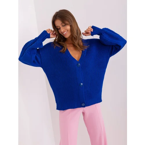 Fashion Hunters Cobalt blue oversized cardigan