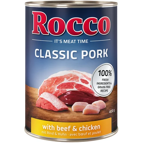 Rocco Classic Pork 6 x 400g Svinjina z govedino in piščancem