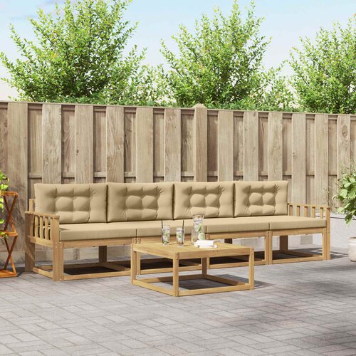  Set vanjskih sofa 4 kom. Bijela i bež Cene