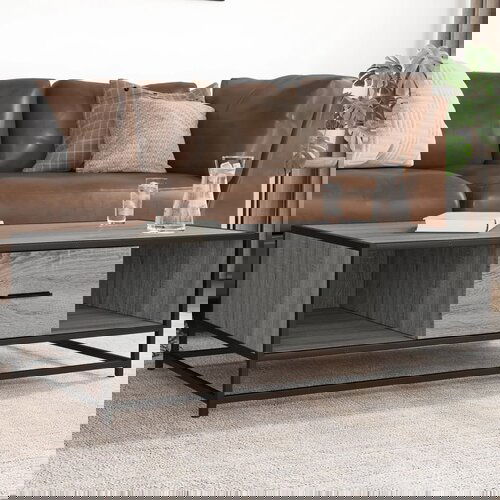 vidaXL Stolić za kavu boja hrasta sonome 100x57x35 cm od drva i metala Cijene