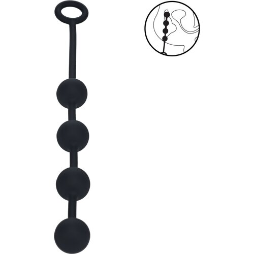 Levelz Round Silicone Anal Balls M 30mm Black Slike