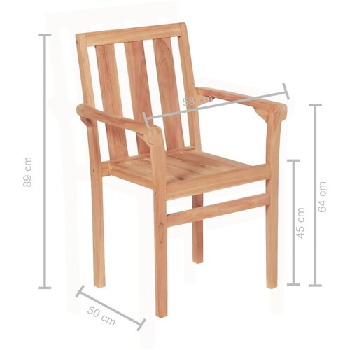  3-dijelni bistro set od masivne tikovine Slike