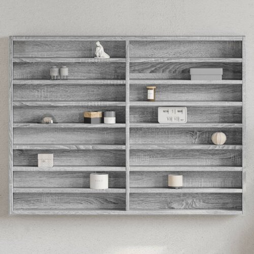vidaXL Vitrina boja sivog hrasta sonome 100x8,5x75 cm drvena Cijene