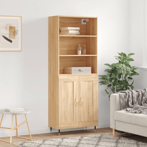 vidaXL Visoka komoda hrasta sonome 69 5x34x180cm od konstruiranog drva Cijene