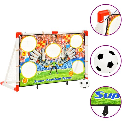  Set dječjeg nogometnog gola sa zidom za gol 120 x 51 x 77,5 cm Slike