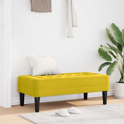 Klupa s jastukom Žuta 113 x 57 x 39 cm Bar&amp;scaron;un Slike
