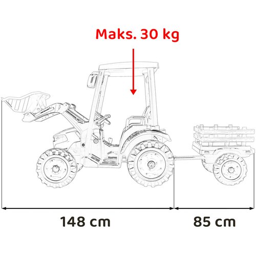  na akumulator s prikolicom MEGA D68 - zeleni Slike