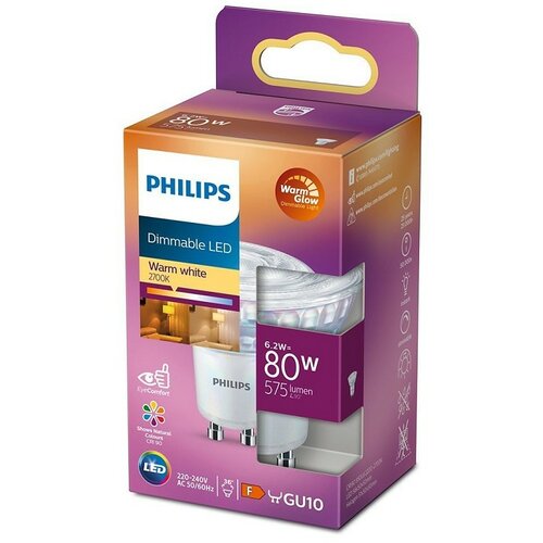 Philips LED SIJALICA GU10 36 DIMABILNA 6.2W=80W WW TOPLO BELA Cene