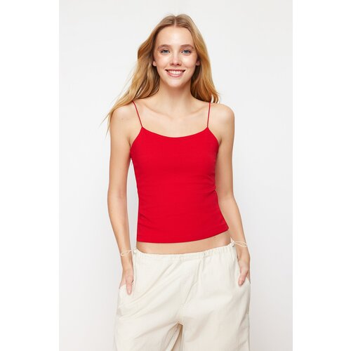 Trendyol Red Strap Regular Flexible Knitted Undershirt Cene