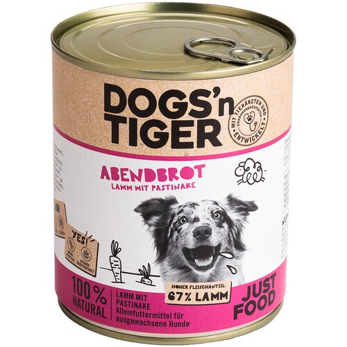 Dogs'n Tiger Adult 6 x 800 g - jagnjetina in pastinak Cene