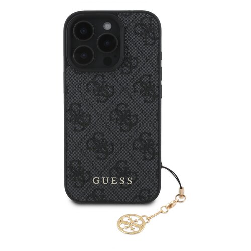Guess Hrbtni ovitek za iPhone 16 Pro Max z natisnjenim motivom 4G, Siva, (21749324) Slike