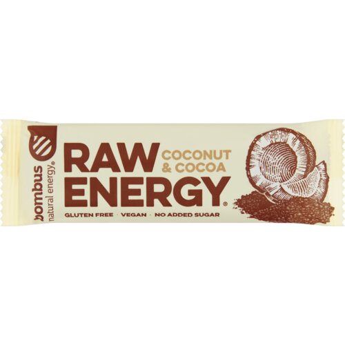 Nepoznato BOMBUS raw energy bar kokos i kakao 50g Cene