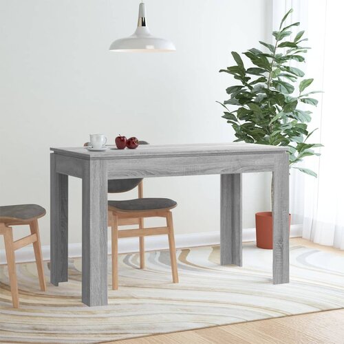 vidaXL Jedilna miza siva sonoma 120x60x76 cm konstruiran les Cene