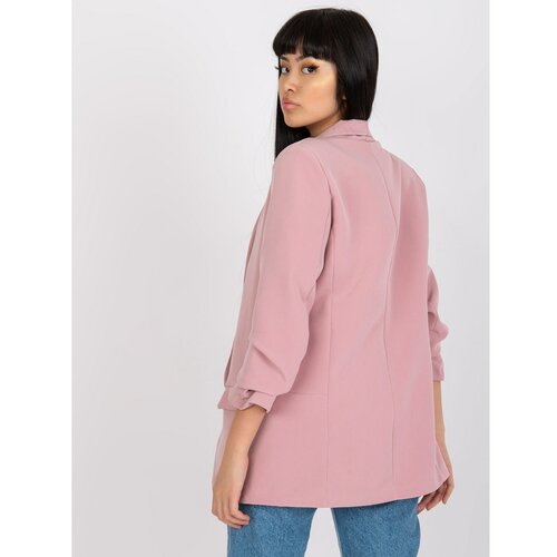 Fashion Hunters Women's light pink blazer with shirring Slike