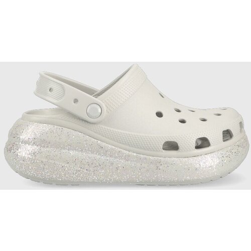 Crocs Natikače Classic Crush Glitter Clog za žene, boja: siva, s platformom, 208256 Slike