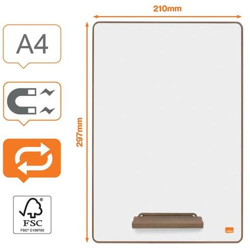 Nobo magnetna tablica A4, 21.0x29.7 cm, bela, 4 kosi Cene
