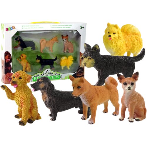  Set of 6 Figures Purebred Dogs Famous Dog of the World Slike