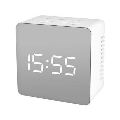 Malatec LED digitalna budilka z termometrom in ogledalom USB bela, (20378289) Cene