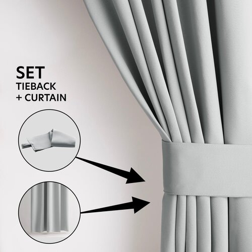 Restilo Svetlo siva zatemnitvena izolacijska zavesa 140x270 cm Pleat &amp;ndash; Slike