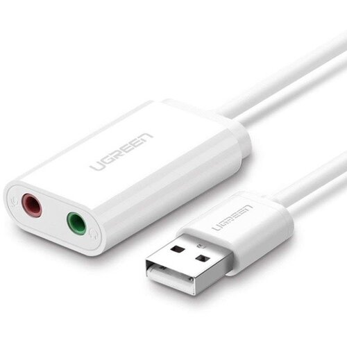 Ugreen zunanja usb zvočna kartica 15cm (bela), (20628799) Cene