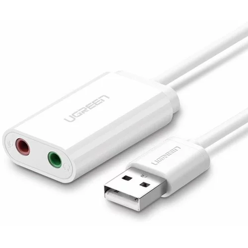 Ugreen Zunanja USB zvočna kartica 15cm (bela), (20628799)
