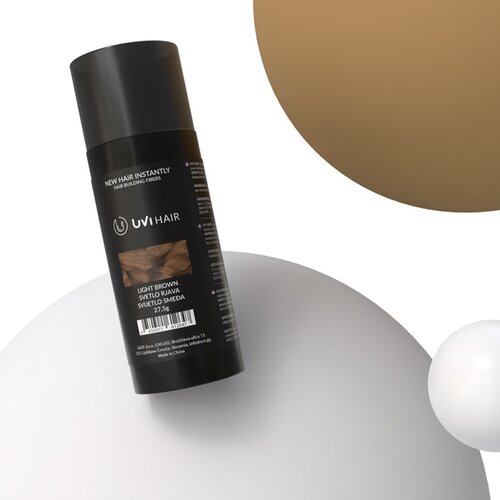 Uvi Hair lasna vlakna 28g do 50 nanosov v svetlo rjavi barvi Slike