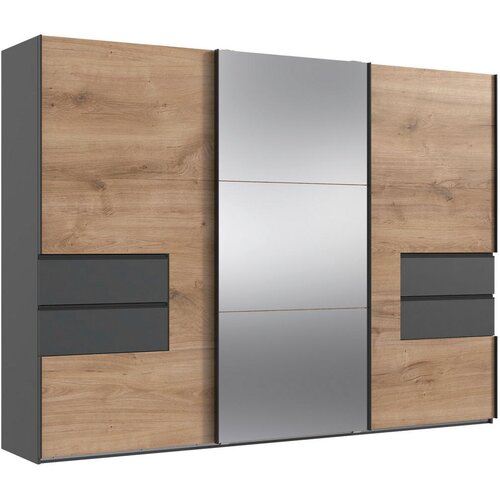 Stylife OMARA Z DRSNIMI VRATI, barve grafita, barve hrasta Slike