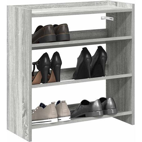 vidaXL Regal za čevlje siva sonoma 60x25x62 cm inženirski les Cene