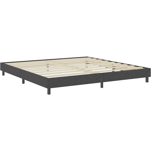 Box spring okvir za krevet od tkanine sivi 200 x 200 cm Slike