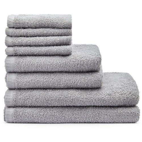 Catherine Lansfield Sivi brzosu&amp;scaron;eći/od frotira pamučni set ručnika 8 kom Quick Dry &amp;ndash; Slike