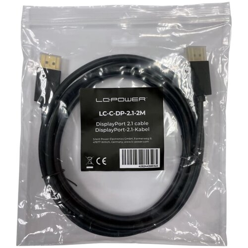 LC-Power kabl LC-C-DP-2.1-2M displayport (m) na display port (m) 2m black Slike