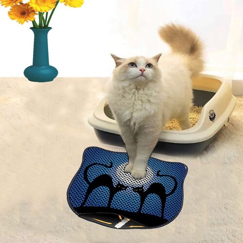 WALLXPERT Kdkafa0227 Multicolor Cat Litter Mat Cene