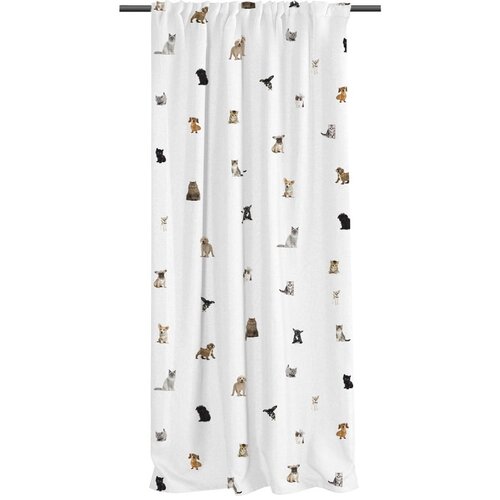 Butter Kings Bijela dječja zavjesa od pamučnog satena 110x250 cm The Cutest Ones – Cijene
