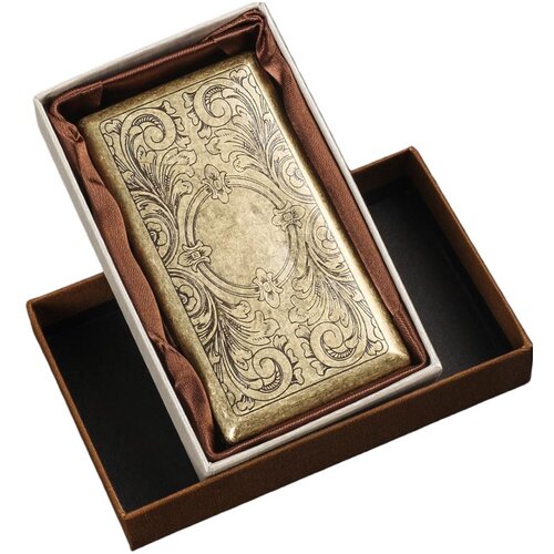 INF Vintage bronasti cvetlični reliefni etui za cigarete s sponko - za 20 tankih ali 12 običajnih cigaret, (5000238743) Cene