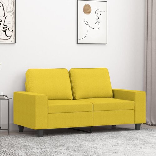  Dvosjed od tkanine svjetložuti 120 cm Žuta Slike