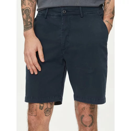 PepeJeans Kratke hlače iz tkanine Regular Chino Short PM801092 Mornarsko modra Regular Fit