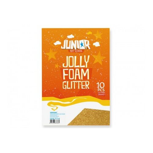 Jolly glitter foam, eva pena sa šljokicama, narandžasta, A4, 10K ( 134126 ) Slike