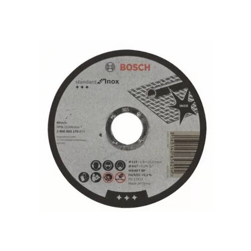 Bosch Rezna ploča 115x1 standard za inox 10komada Slike